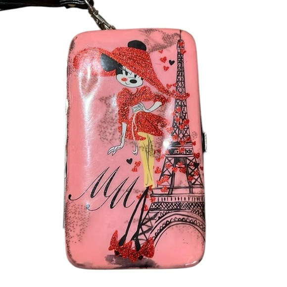 Minnie Mouse in Paris Phone Case/ Wallet Wristlet - Picture 1 of 5